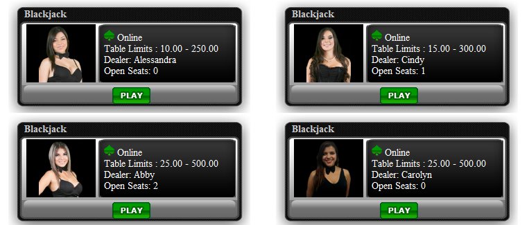 Live Dealer Blackjack - $10 No Deposit Casino Bonus